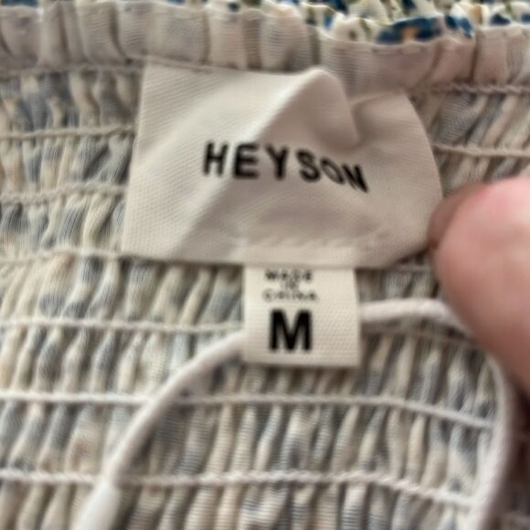 Heyson Body Suit Itsy Bitsy Floral Prints Key hole tie w buttons NWT SZ M - Picture 10 of 14